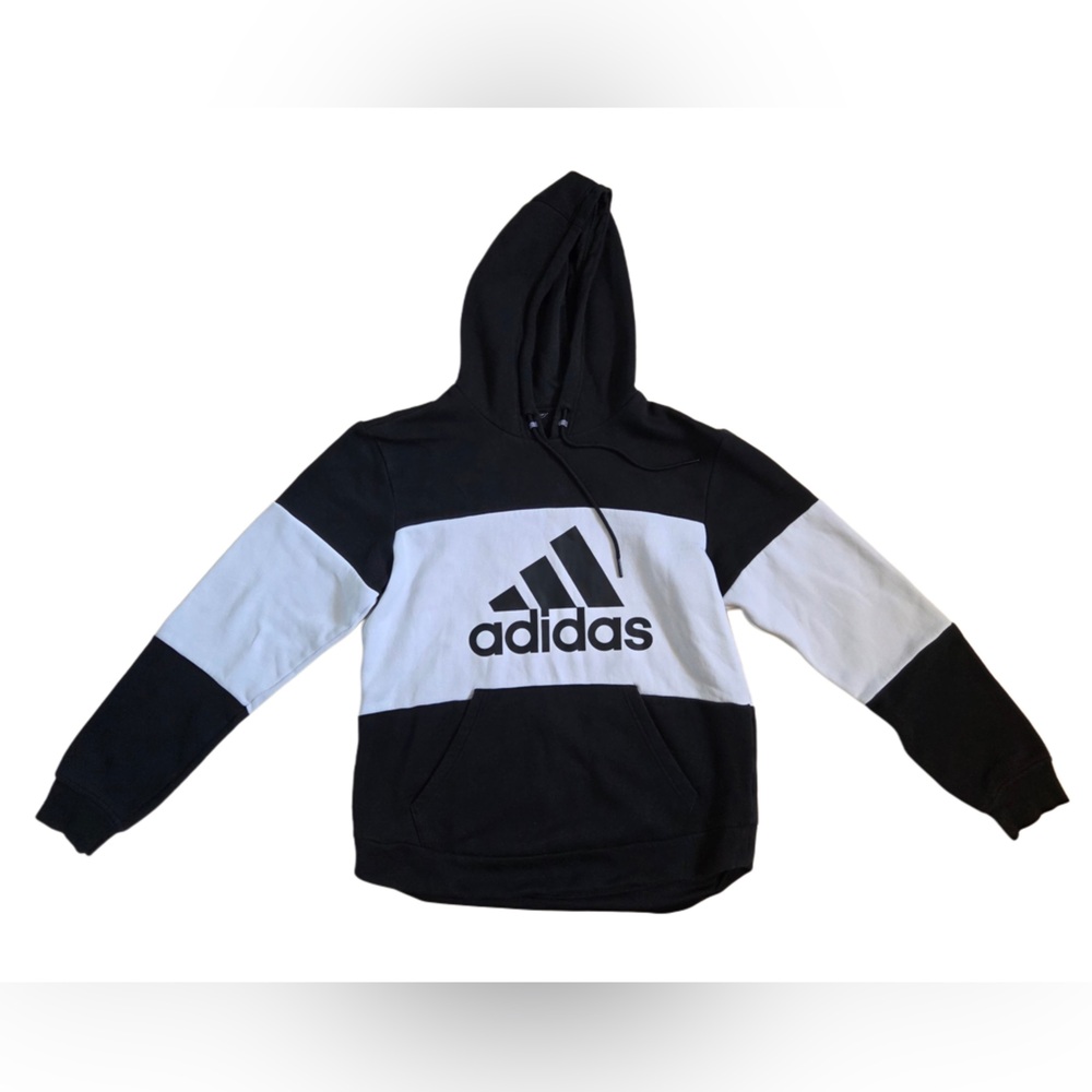 Adidas Kids Black and White Hoodie